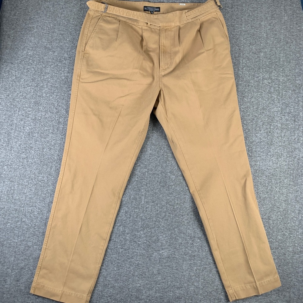 Gurkha Pants Men 38x32 J Peterman Company Brown Old Money Luxury Pleated